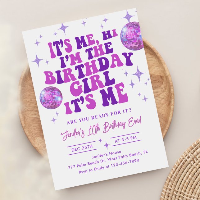 Hi It's me In my Birthday Era Birthday  Invitation (Creator Uploaded)