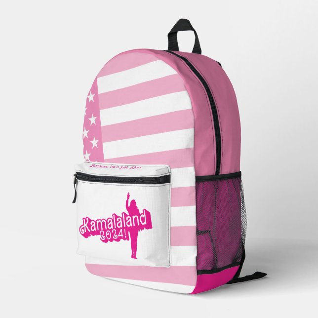 "Hi Kamala" – Backpack (tagline A) (Back Corner Right)