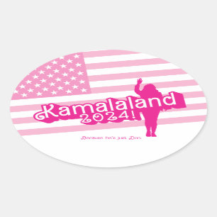 "Hi Kamala" – Oval Sticker (tagline A)
