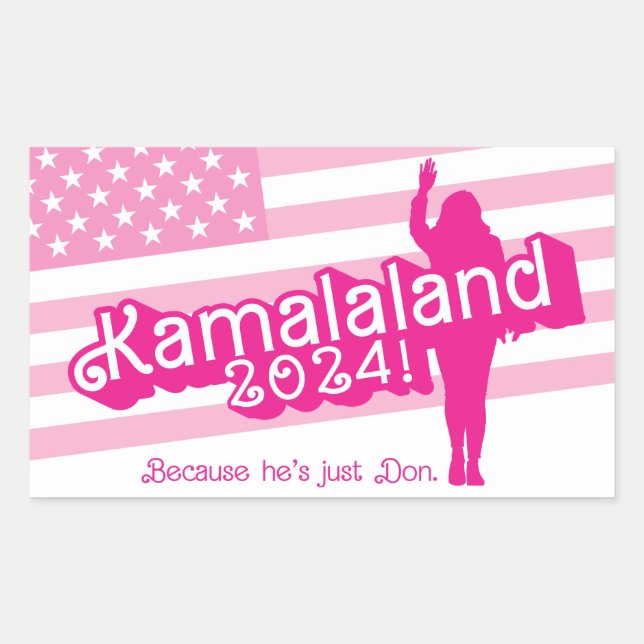 "Hi Kamala" – Rectangle Sticker (tagline A) (Front)