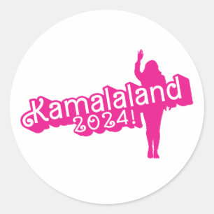 "Hi Kamala" – Round Sticker (no tagline)
