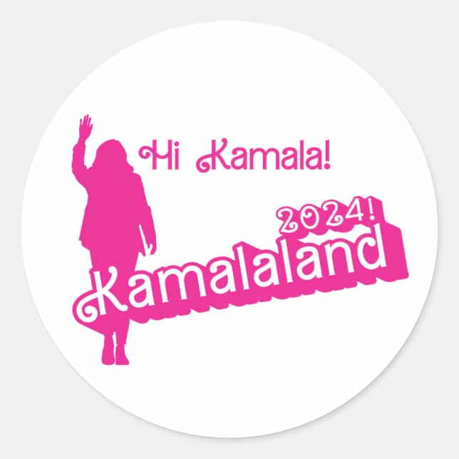 "Hi Kamala" – Round Sticker (tagline B) (Front)