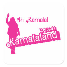 "Hi Kamala" – Square Sticker (tagline B)