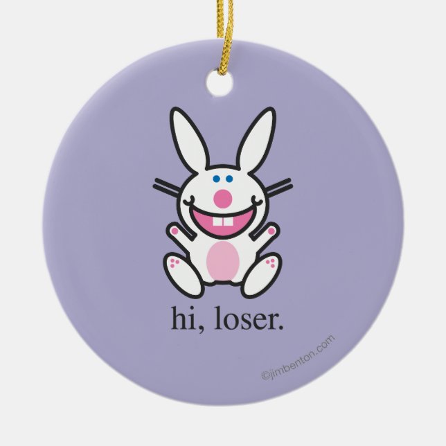 Hi Loser Ceramic Tree Decoration (Front)