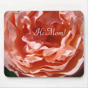 Hi Mum! Pink Rose Flower mousepad Roses Floral