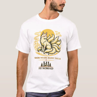 HI NOMAD – Kitsune Spirit | Japanese Nine-Tailed F T-Shirt