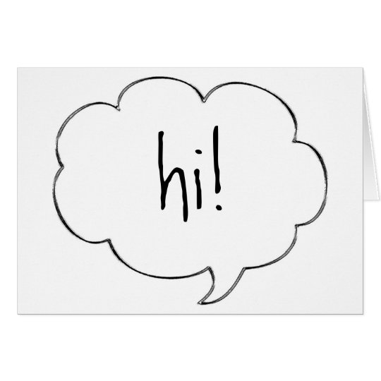 HI! note card