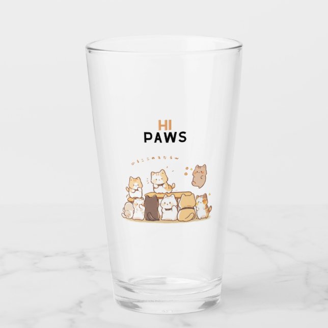 Hi paws  glass (Front)