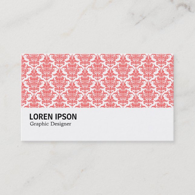 Hi-Phi - 0240 Tropical Pink Damask Business Card (Front)