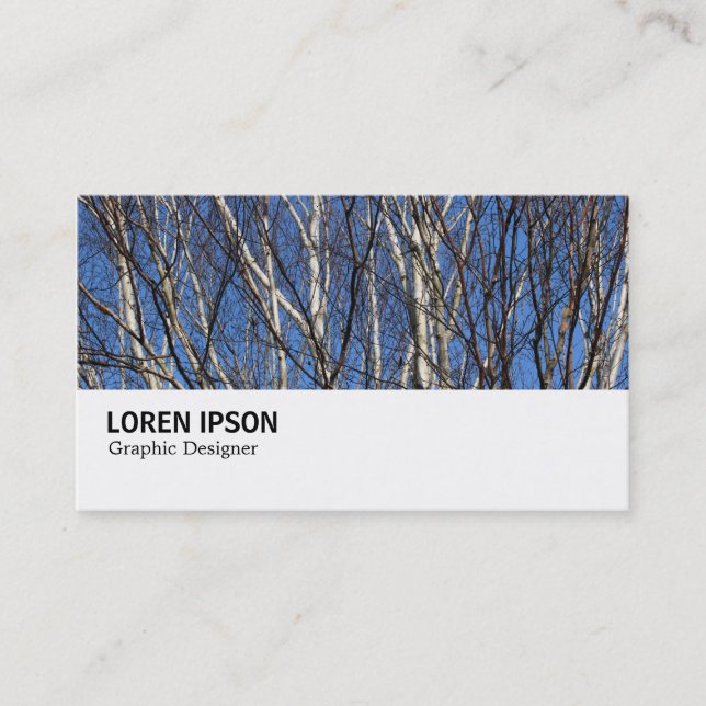 Hi-Phi - 0279 - Silver Birch Branches Business Card (Front)
