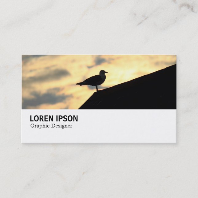 Hi-Phi - 0389 - Herring Gull Sunset Business Card (Front)
