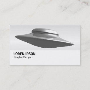 Hi-Phi - 073 - Flying Saucer B&W Business Card