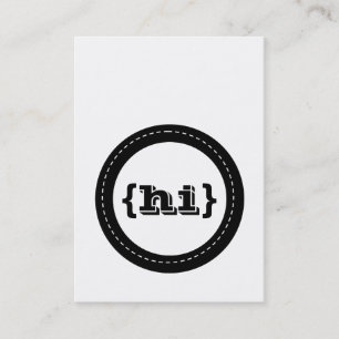 Hi Retro Circles Vertical Chubby Business Cards