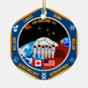 HI-SEAS Mission III Gear Ceramic Ornament