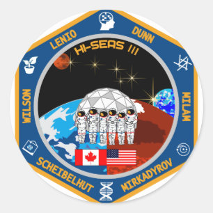 HI-SEAS Mission III Gear Classic Round Sticker