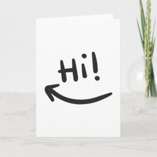 Hi smiling card