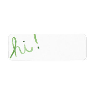 "HI" Spring Watercolor Return Address Label