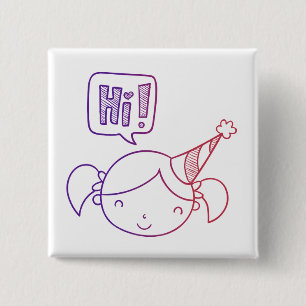 Hi - Square Button