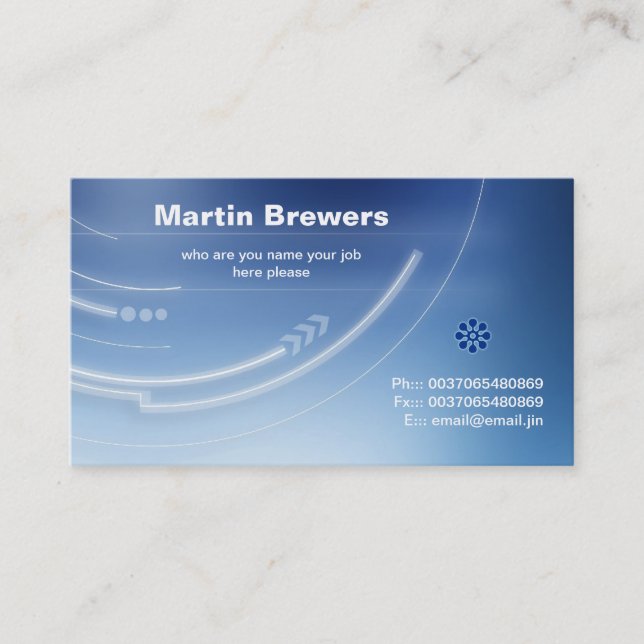 hi tech business card (Front)