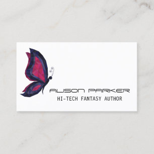 Hi-tech butterfly geometric modern design author business card