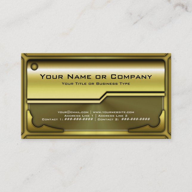 Hi Tech Faux Metallic Card Version 3 with Logo (Front)
