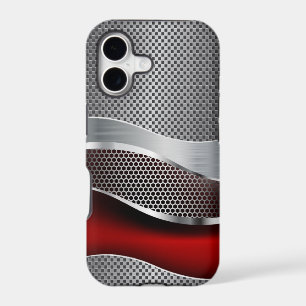 Hi Tech Futuristic Mesh Chrome Red