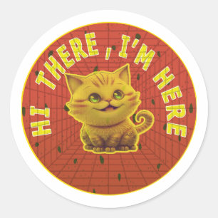 HI THERE I'M HERE CLASSIC ROUND STICKER