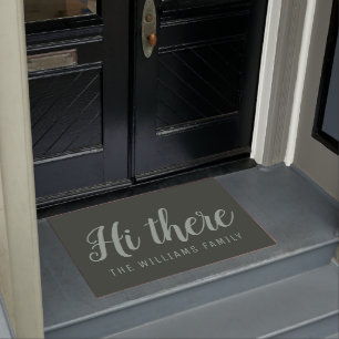 HI THERE   lovely script doormat