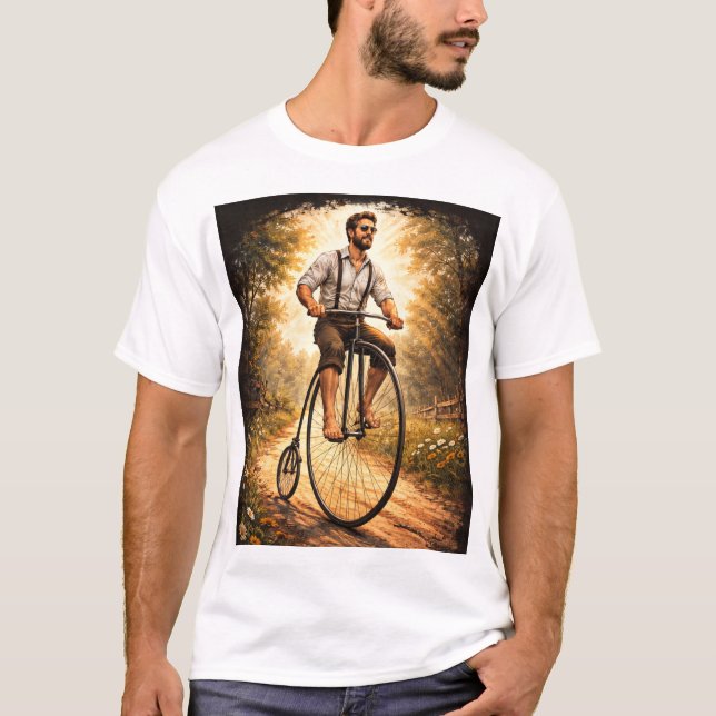 Hi-Wheeler Penny farthing T-Shirt (Front)