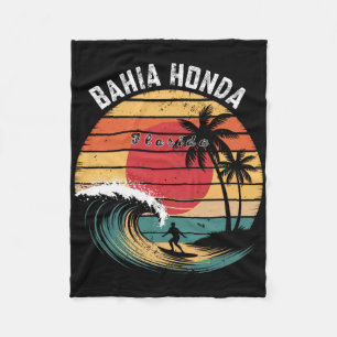 Hia Honda State Park Florida Beach Surfing Fleece Blanket