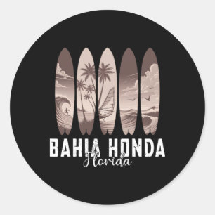 Hia Honda State Park Florida Surfboard Men Women S Classic Round Sticker
