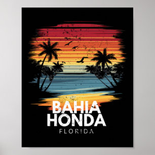 Hia Honda State Park Florida Surfboard Surfing Vin Poster