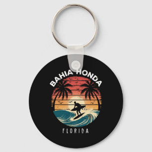 Hia Honda State Park Florida Surfboard Waves Beach Key Ring