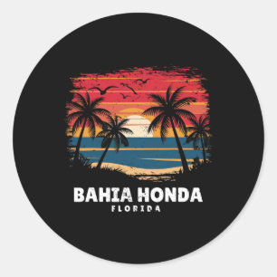 Hia Honda State Park Florida Surfboarder Souvenir Classic Round Sticker