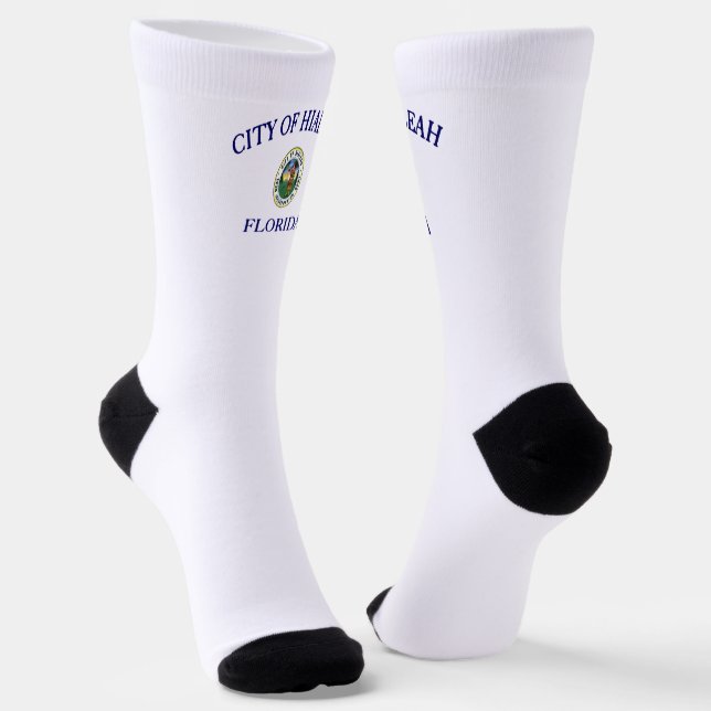 Hialeah (Florida) city flag Socks (Angled)
