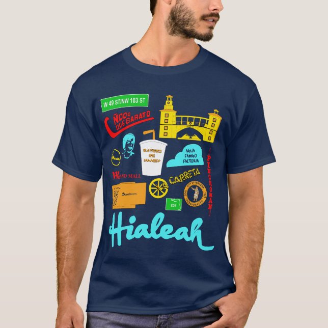 Hialeah Life (in colour) T-Shirt (Front)