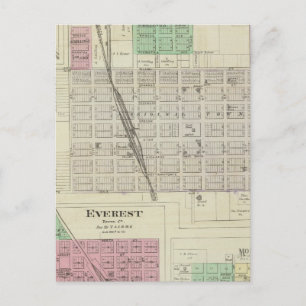 Hiawatha, Everest, Morrill, and Baker, Kansas Postcard
