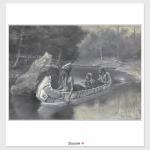 Hiawatha Indian Canoe Ojibwe or Iroquois Leader