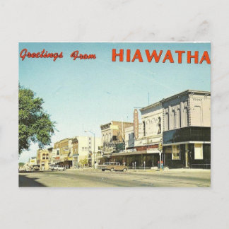 Hiawatha Kansas Postcard