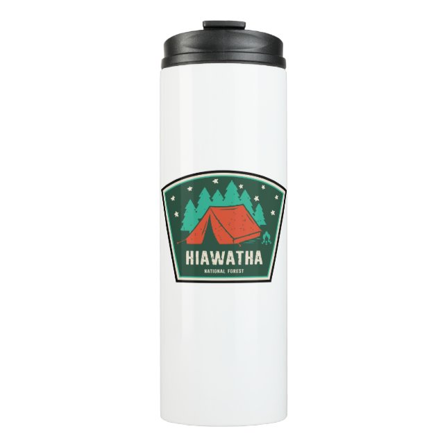 Hiawatha National Forest Camping Thermal Tumbler (Front)