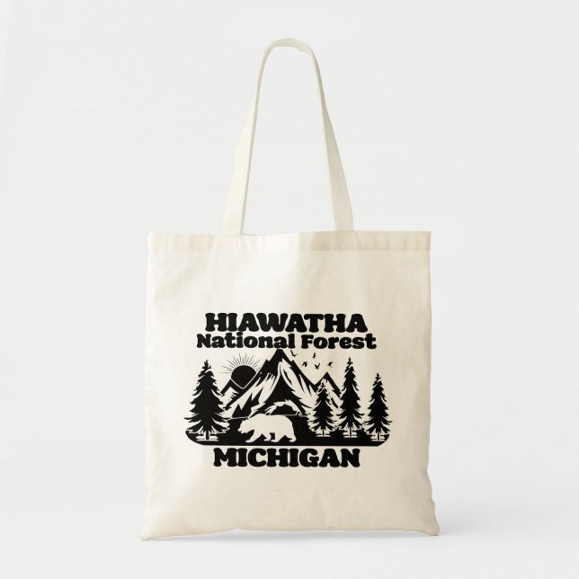 Hiawatha National Forest Michigan Tote Bag (Front)