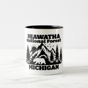 Hiawatha National Forest Michigan Two-Tone Coffee Mug