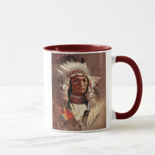 Hiawatha Native American Indian Chief Portrait Mug