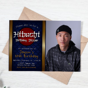 Hibachi Birthday Dinner with Photo Invitation