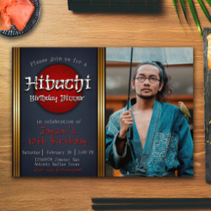 Hibachi Birthday Dinner with Picture Invitation
