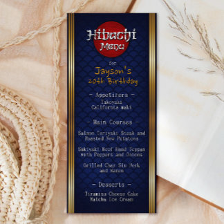Hibachi Birthday Menu