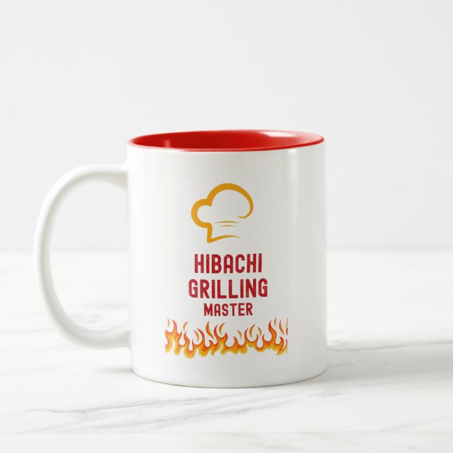 Hibachi Grill Master Two-Tone Coffee Mug (Left)