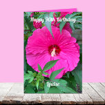 Hibiscus 90th Birthday for Women Card<br><div class="desc">This stunning birthday card for the lady turning 90 features a gorgeous pink hibiscus on the front. You can even customise the front with the name of the birthday lady. Inside you will find a beautiful birthday greeting which can be customised with the recipient's name. A beautiful card for that...</div>