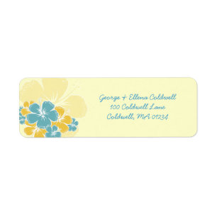 Hibiscus Address Label Stickers