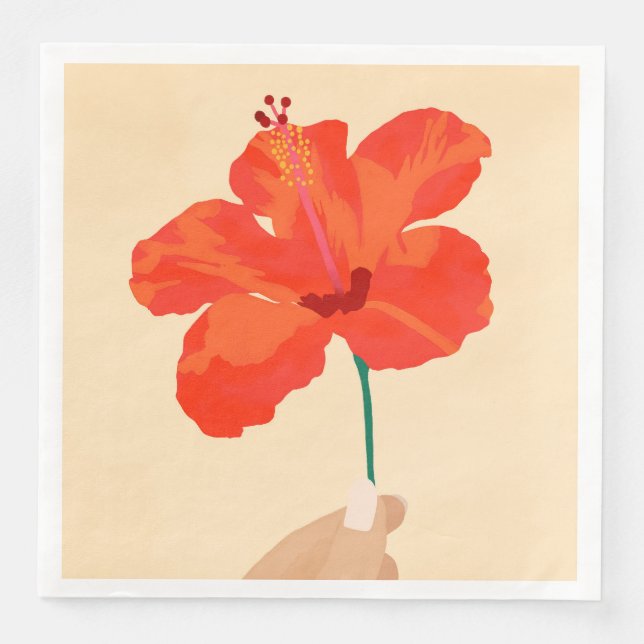 Hibiscus Affection Napkin (Front)